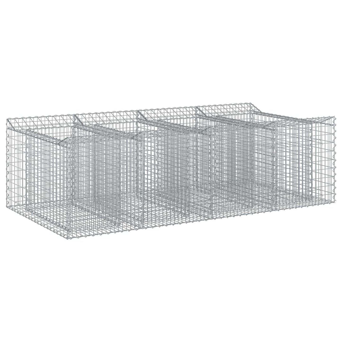 Gabion hevet seng 2 pcs Sølv