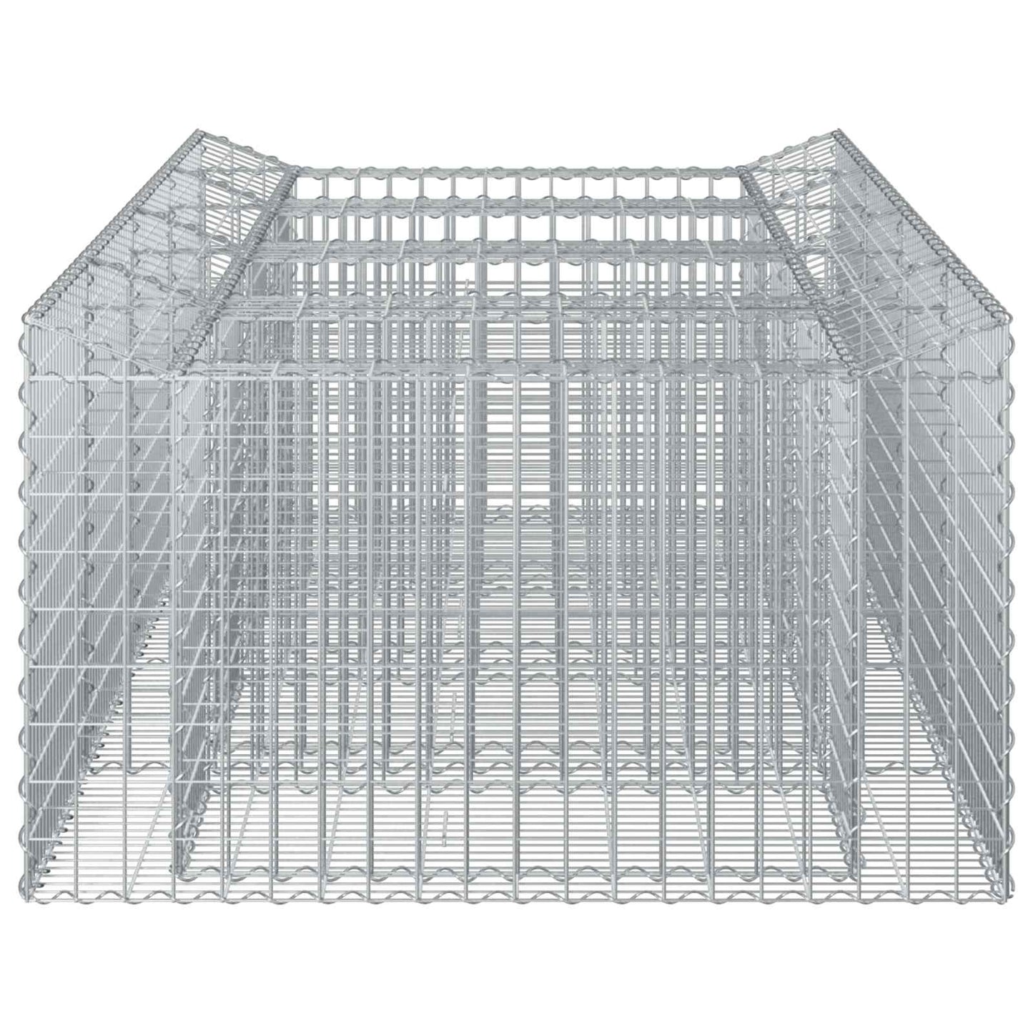 Gabion hevet seng 2 pcs Sølv