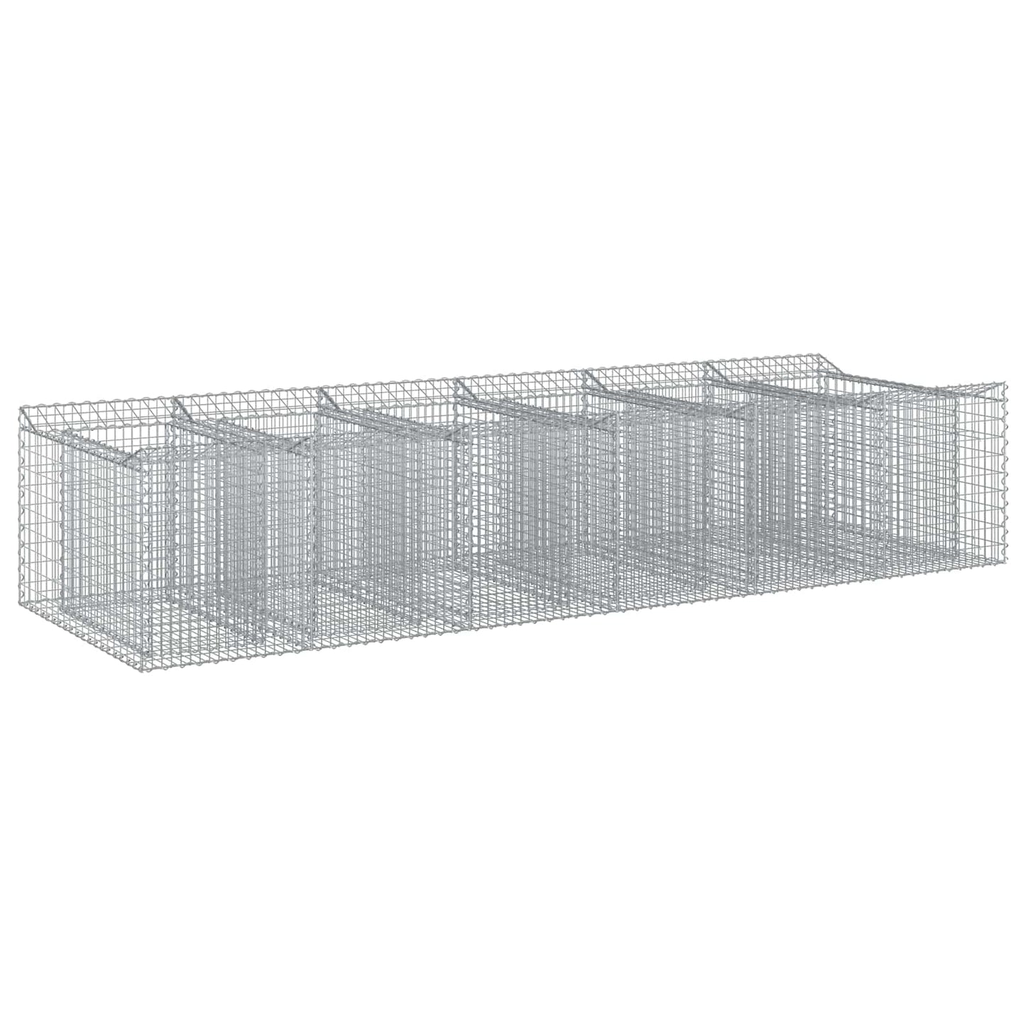 Gabion hevet seng 2 pcs Sølv
