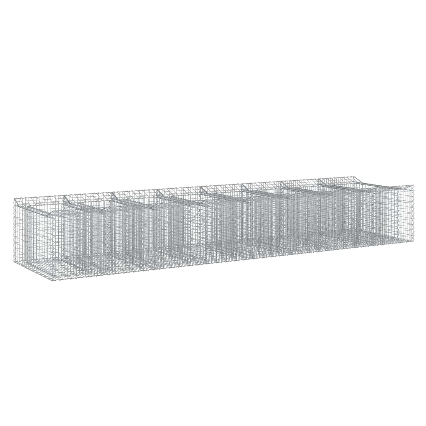 Gabion hevet seng 3 pcs Sølv