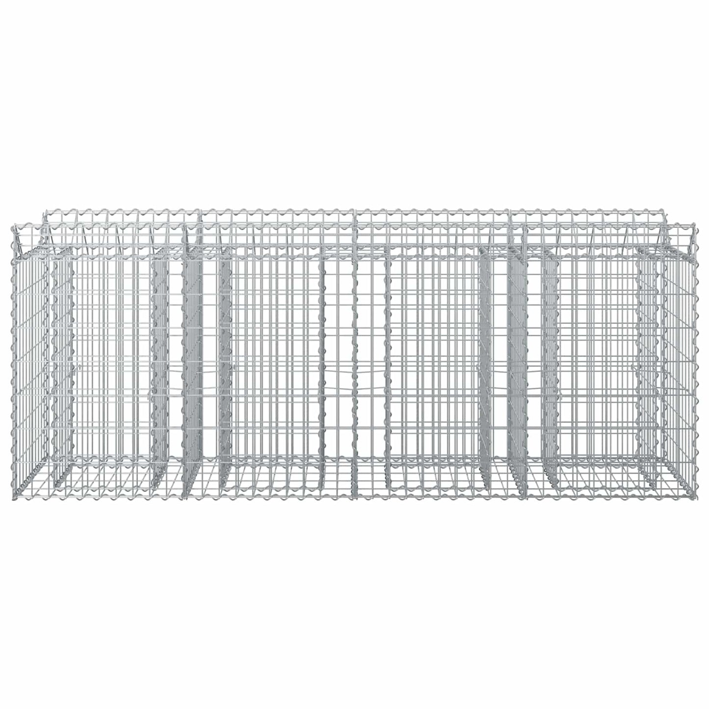Gabion hevet seng 2 pcs sølv 200 x 50 x 80 cm Galvanisert Stål vidaXL