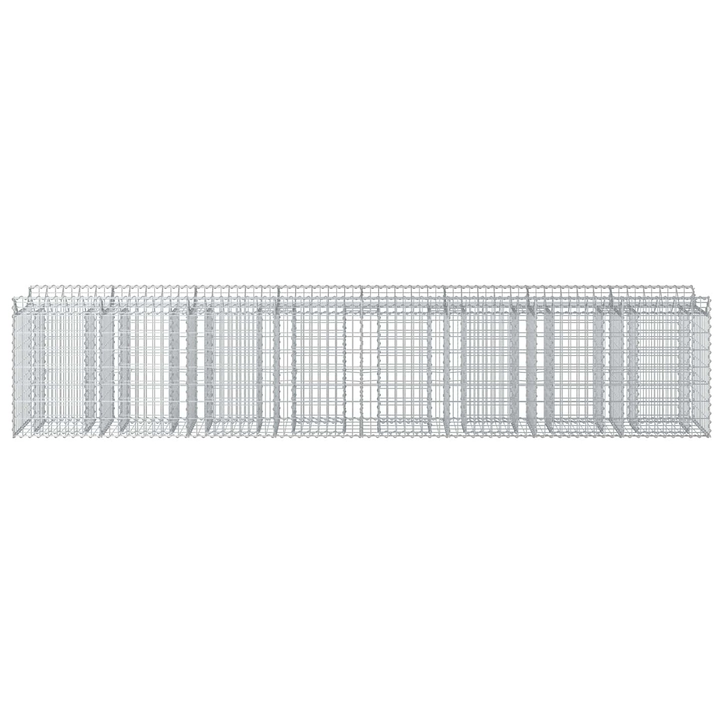 Gabion hevet seng 3 pcs sølv 400 x 50 x 80 cm Galvanisert Stål vidaXL