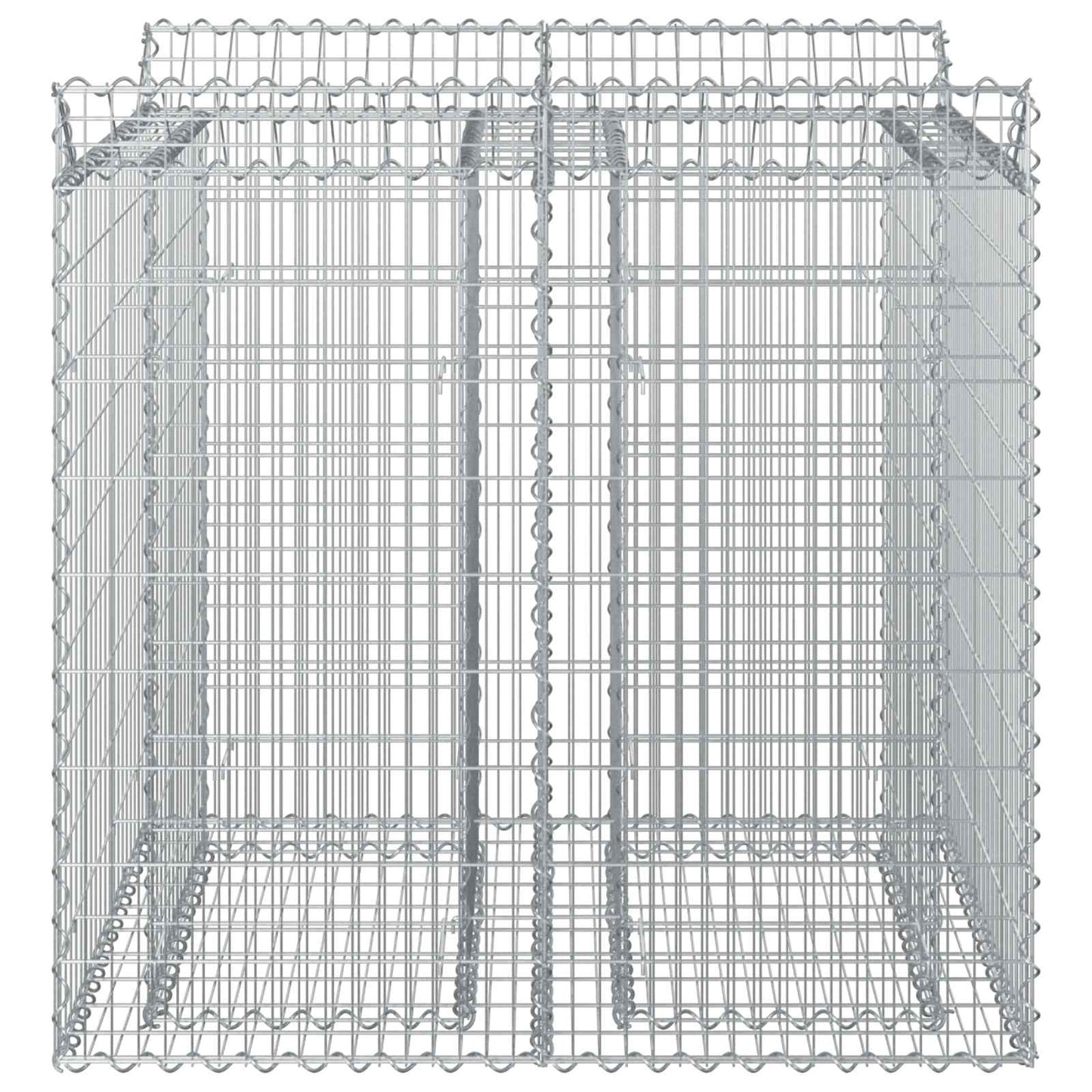 Gabion hevet seng 2 pcs Sølv