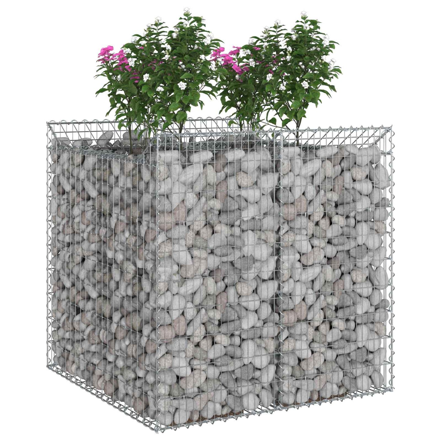 Gabion hevet seng 2 pcs Sølv