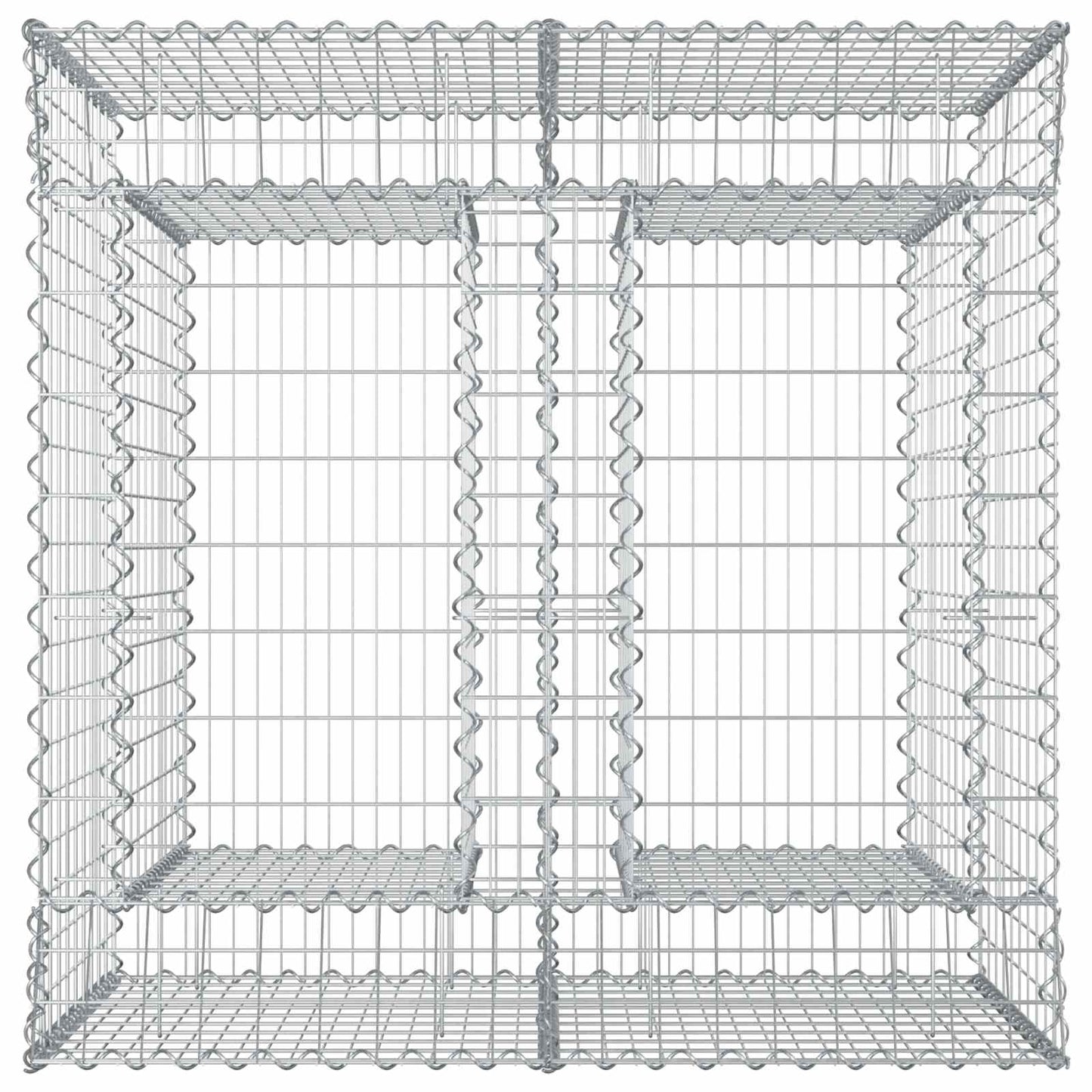 Gabion hevet seng 2 pcs Sølv