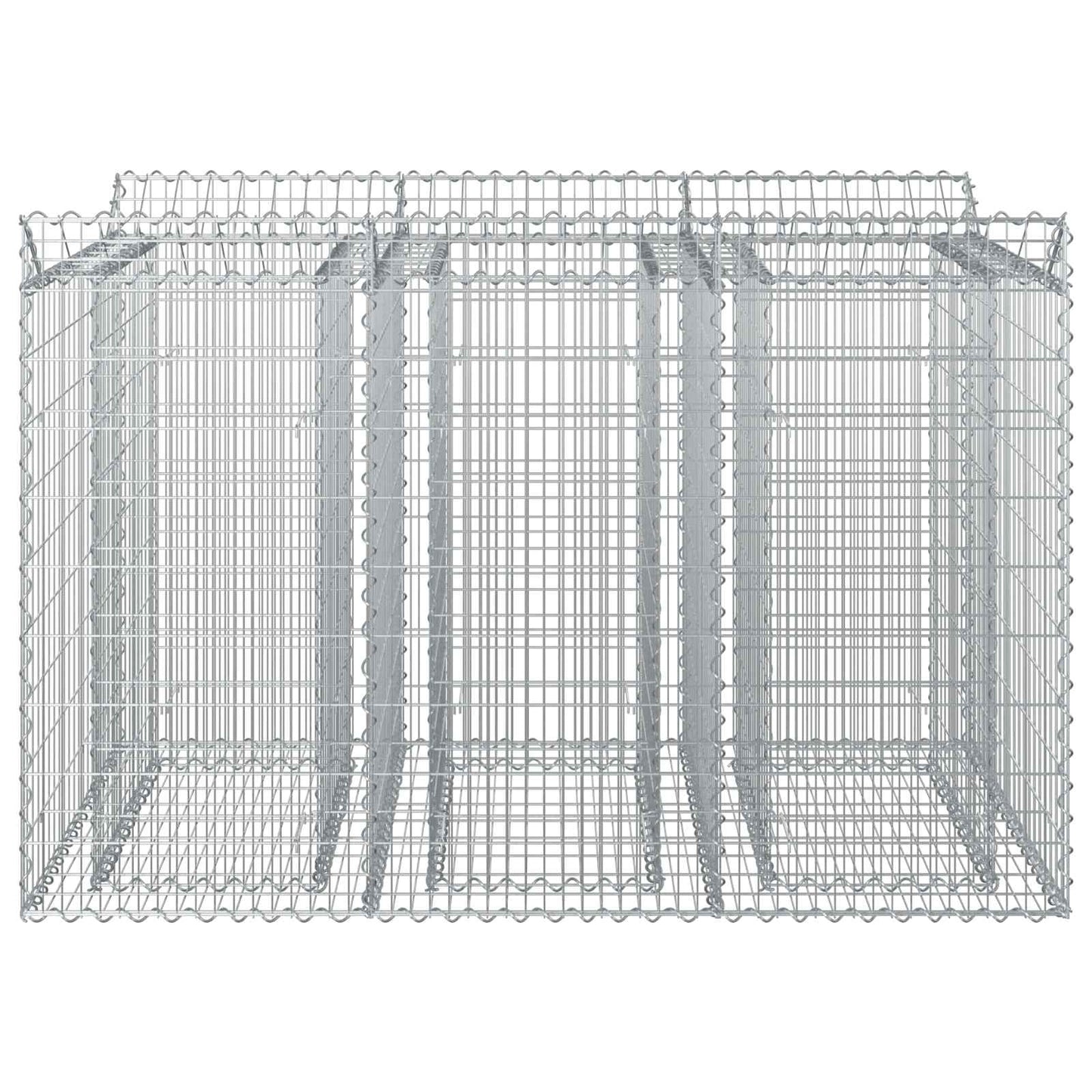 Gabion hevet seng 2 pcs Sølv