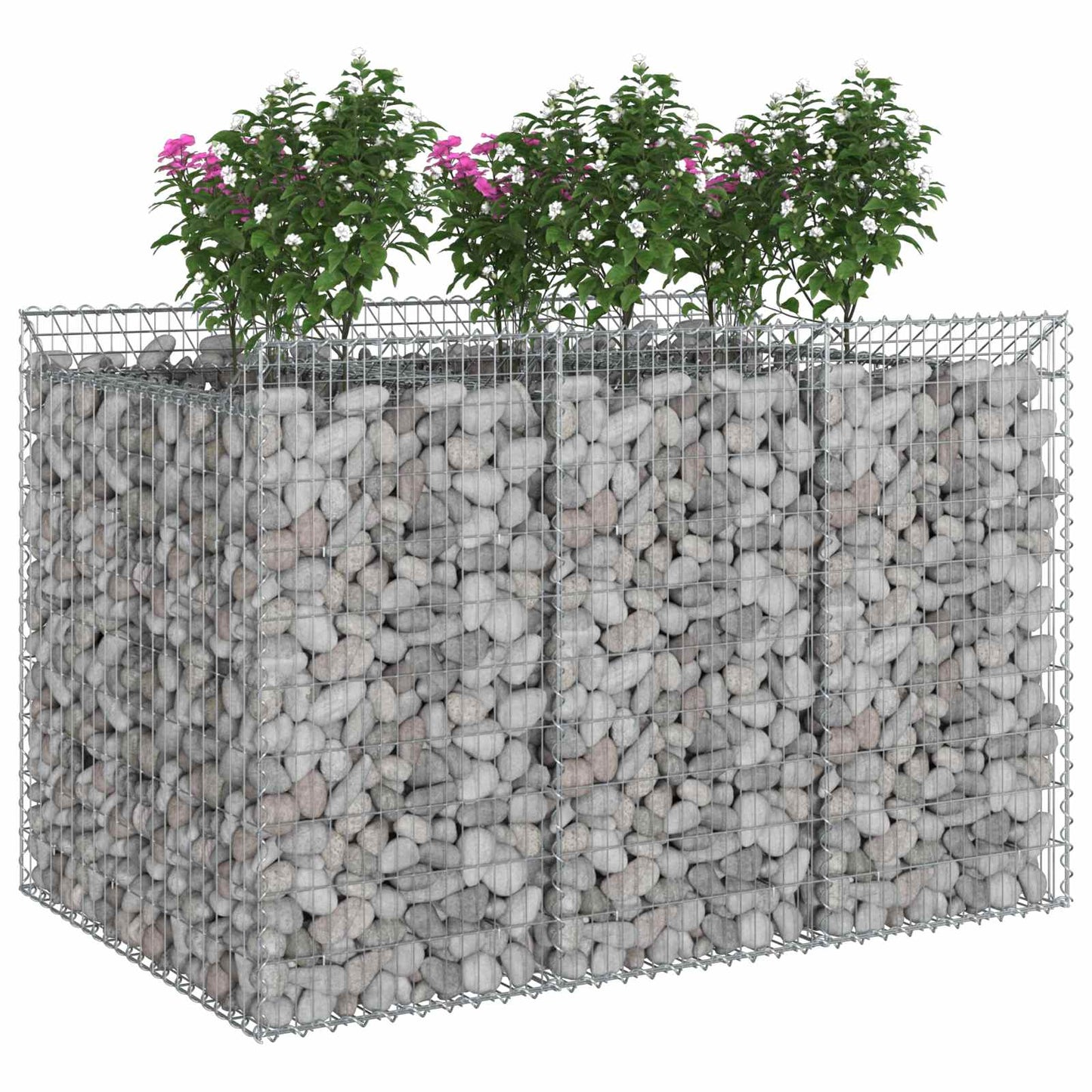 Gabion hevet seng 2 pcs Sølv