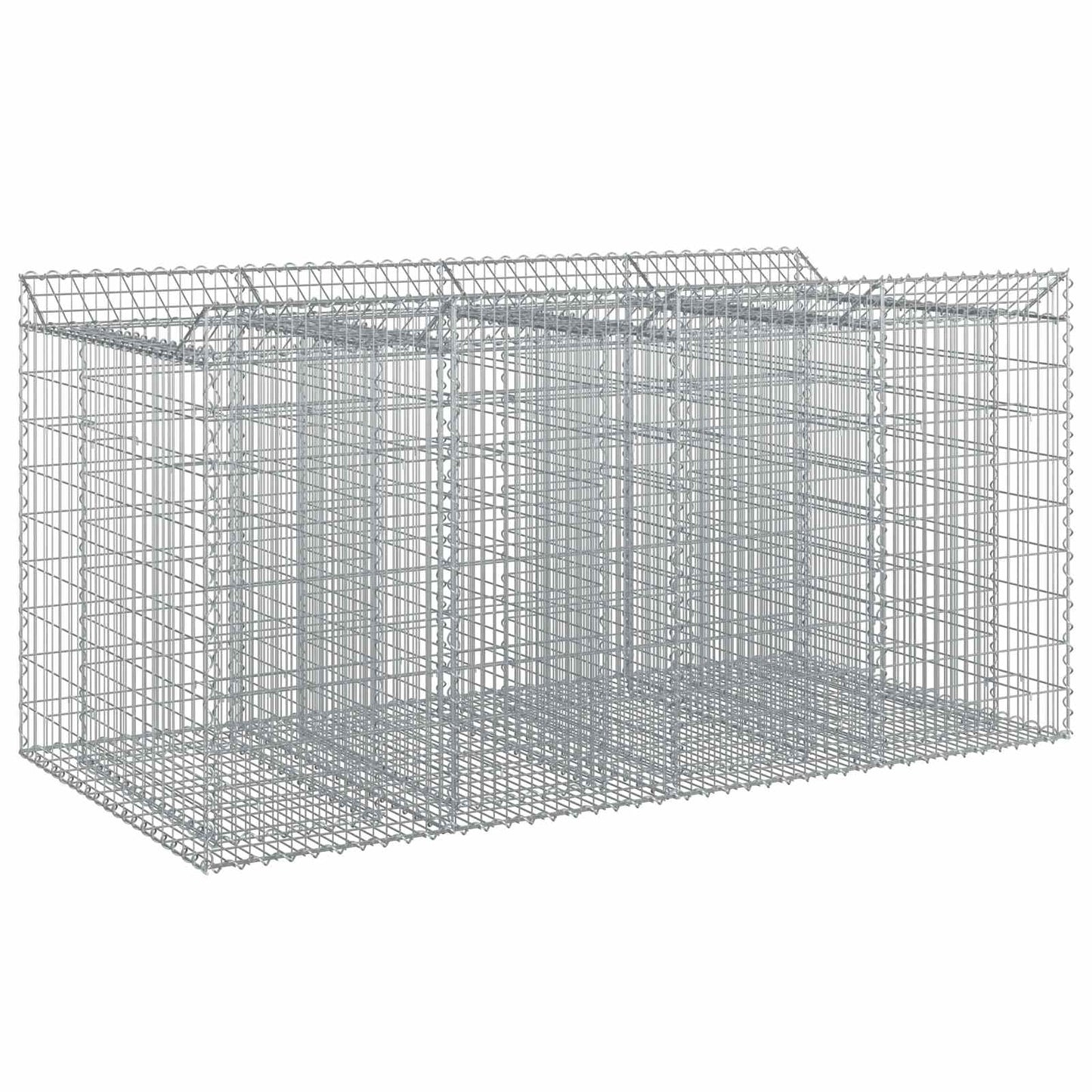 Gabion hevet seng 2 pcs Sølv