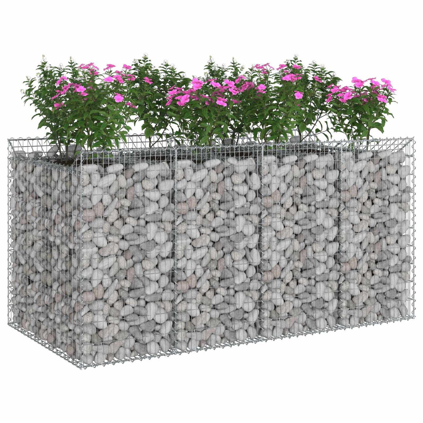 Gabion hevet seng 2 pcs Sølv