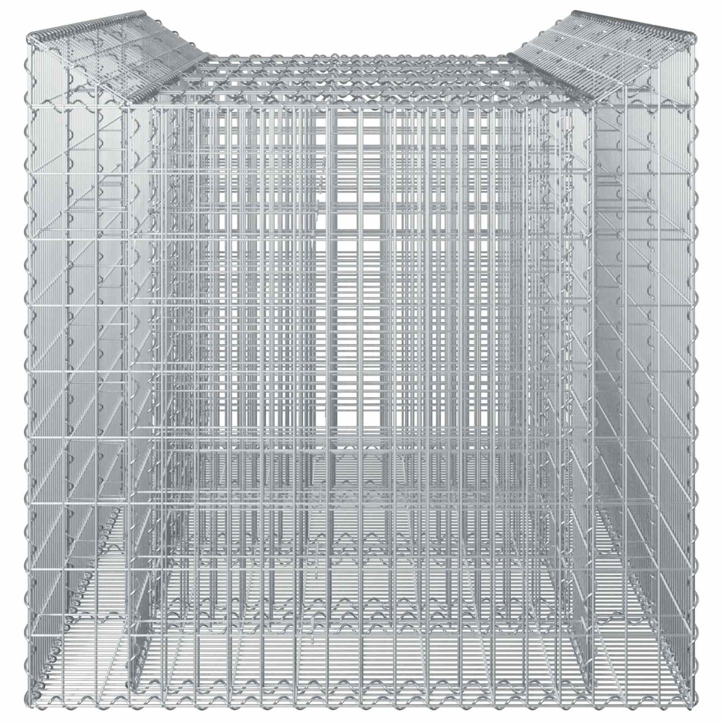 Gabion hevet seng 2 pcs Sølv