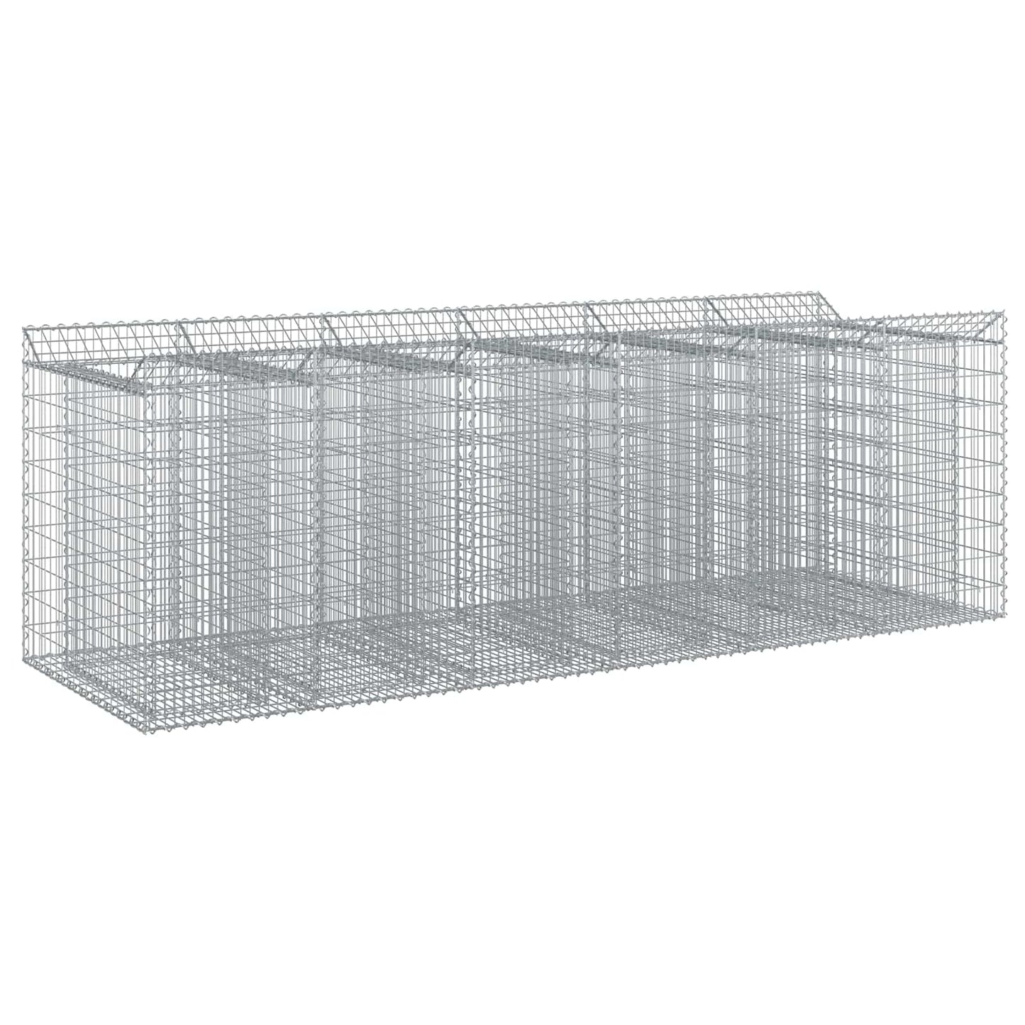 Gabion hevet seng 3 pcs Sølv