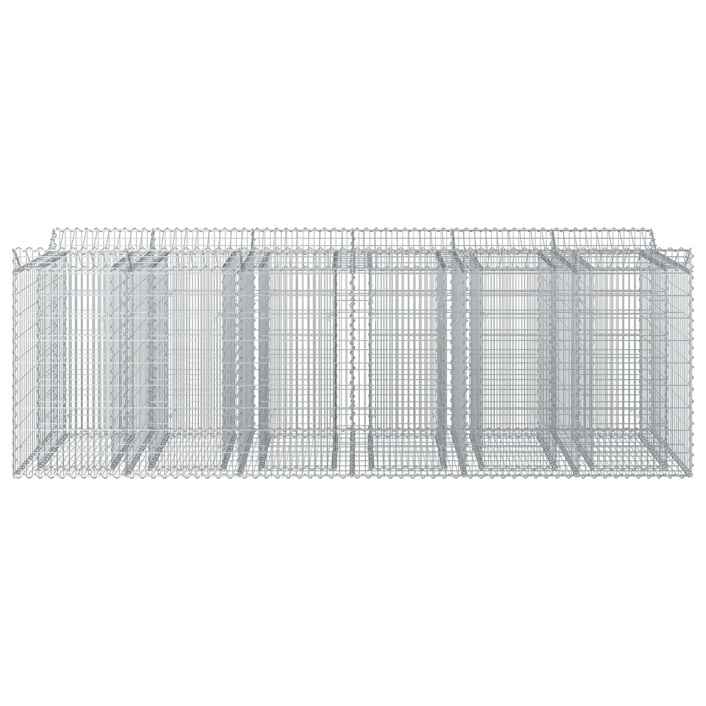 Gabion hevet seng 3 pcs Sølv