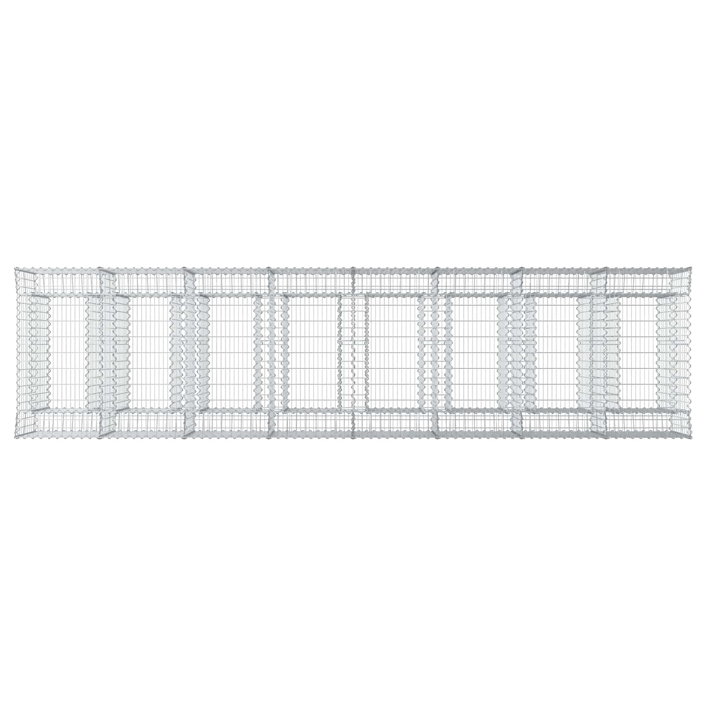 Gabion hevet seng 4 pcs Sølv