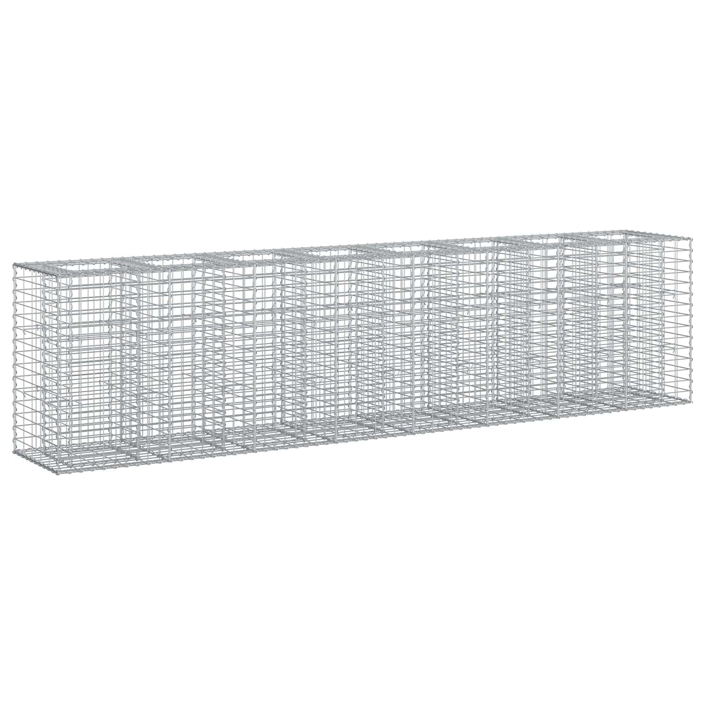 Gabion hevet seng 2 pcs sølv 330 x 50 x 80 cm Galvanisert Stål vidaXL
