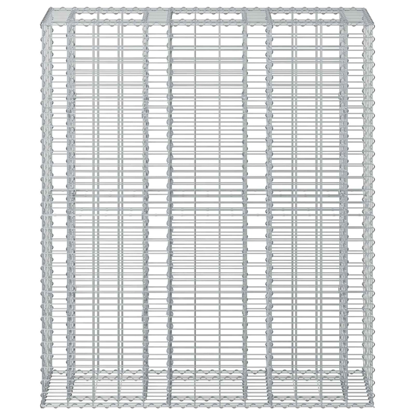 Gabion hevet seng 2 pcs sølv 130 x 50 x 150 cm Galvanisert Stål vidaXL