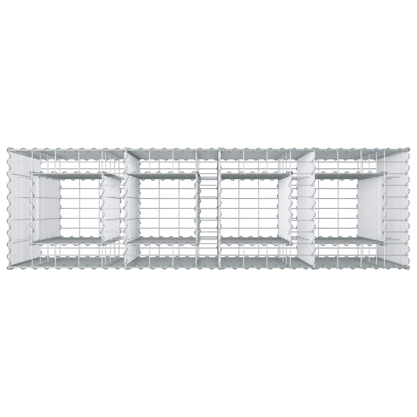 Gabion hevet seng 2 pcs sølv 170 x 50 x 150 cm Galvanisert Stål vidaXL