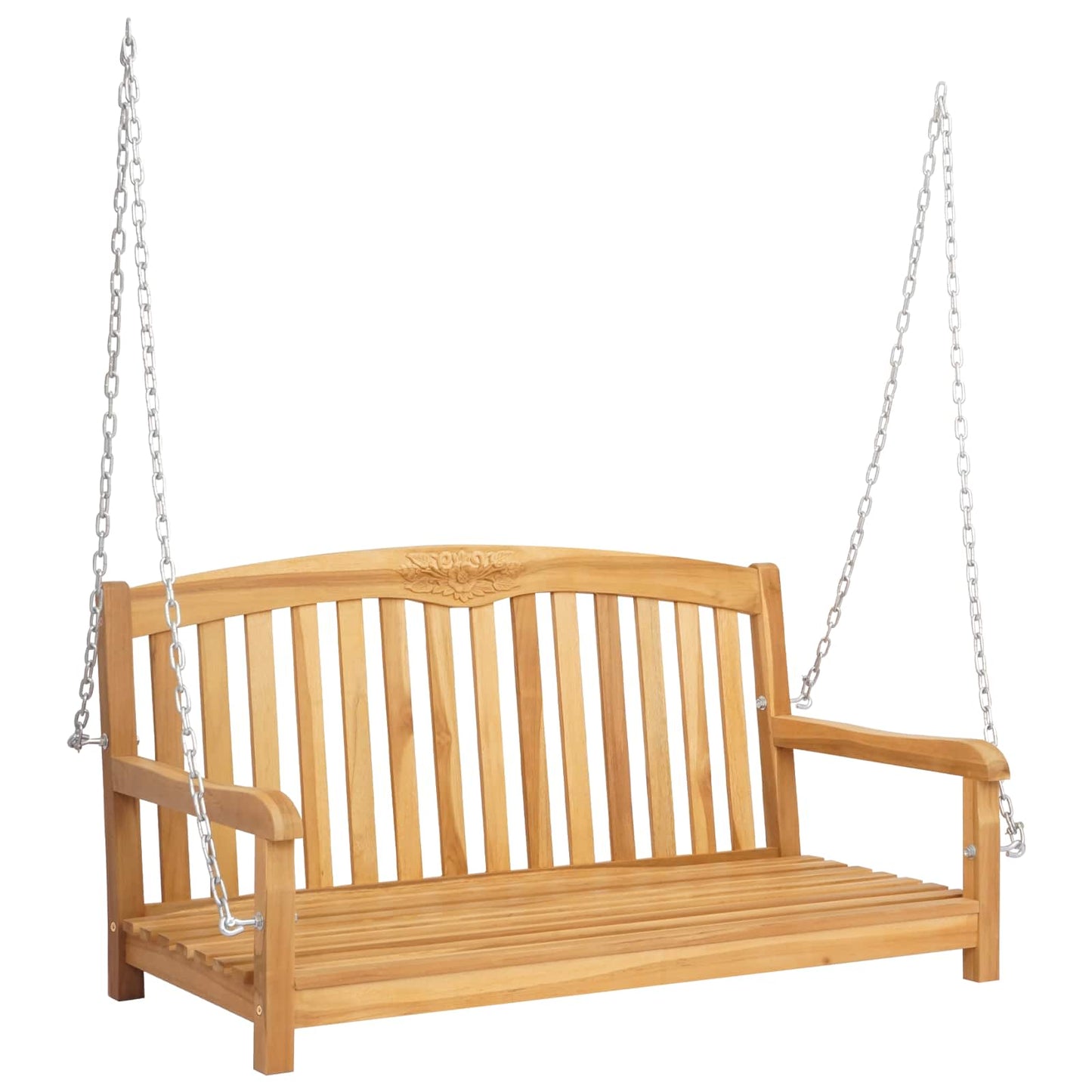 Svingbenk 114 x 61 x 61,5 cm Massivt Teaktre Naturlig