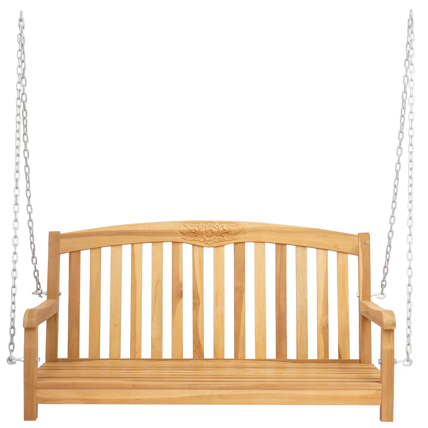 Svingbenk 114 x 61 x 61,5 cm Massivt Teaktre Naturlig