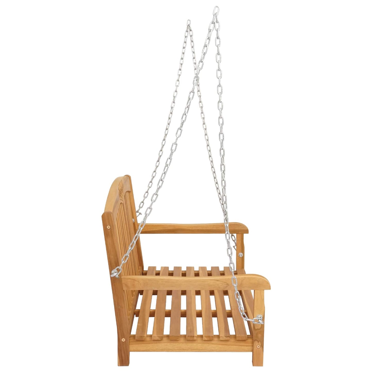 Svingbenk 114 x 61 x 61,5 cm Massivt Teaktre Naturlig