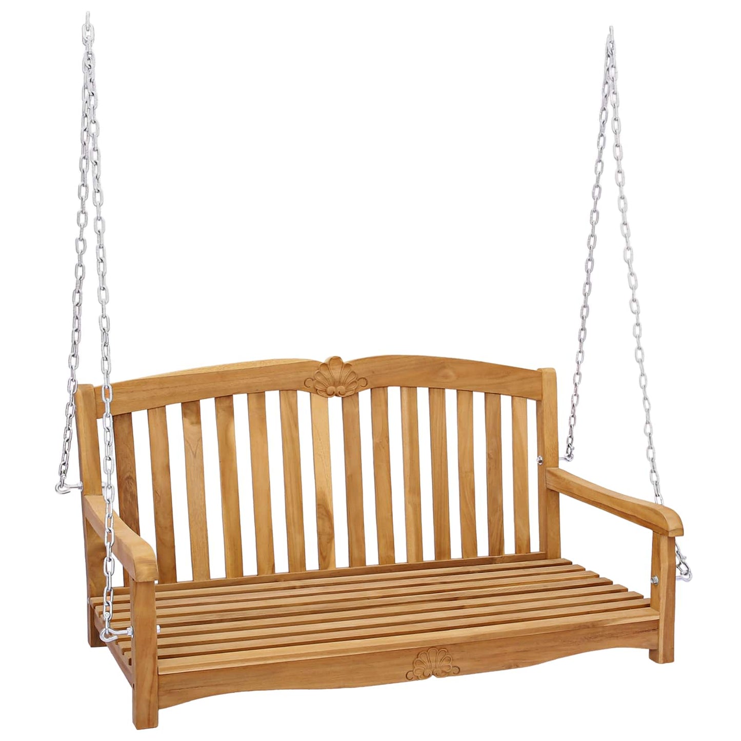 Svingbenk 114 x 60 x 60,5 cm Massivt Teaktre Naturlig