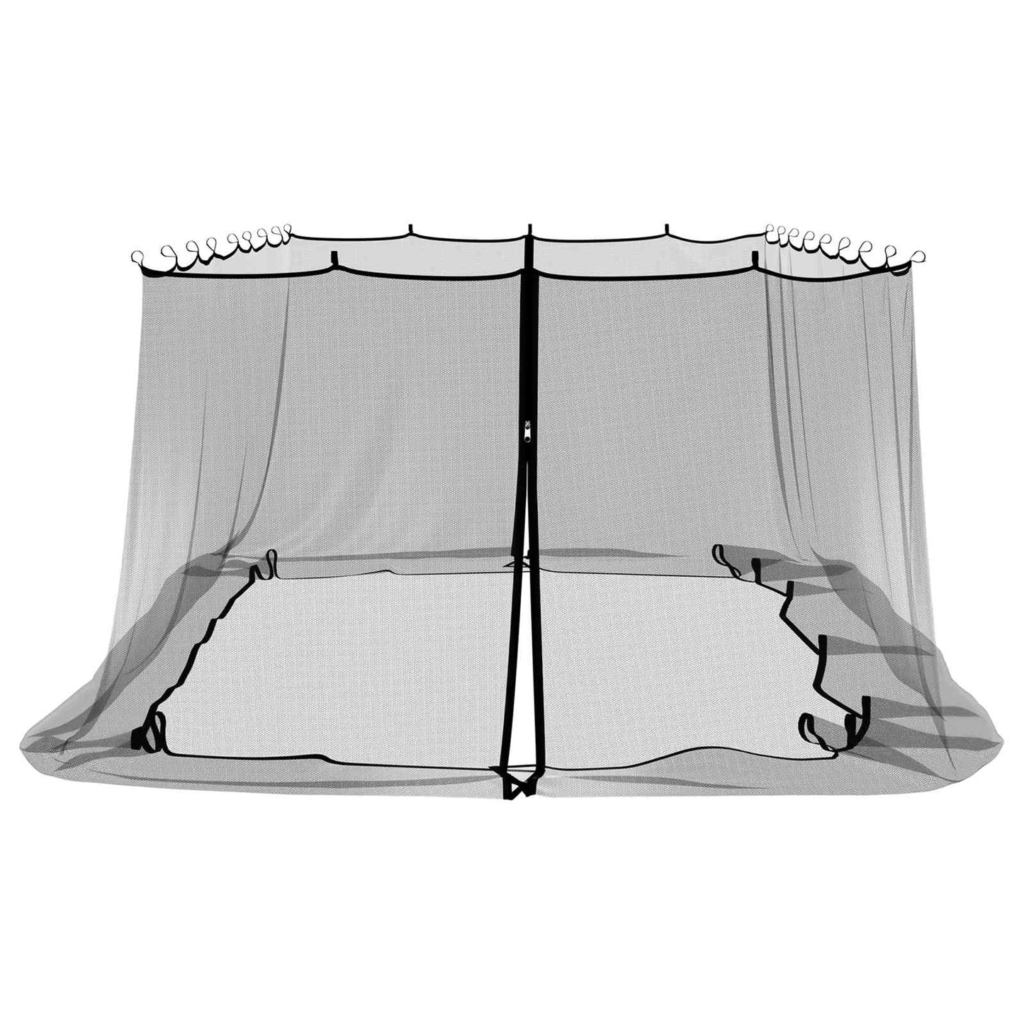 Myggnett for hagepavillon 220 mesh Svart 6 x 3 x 2 m Polyester