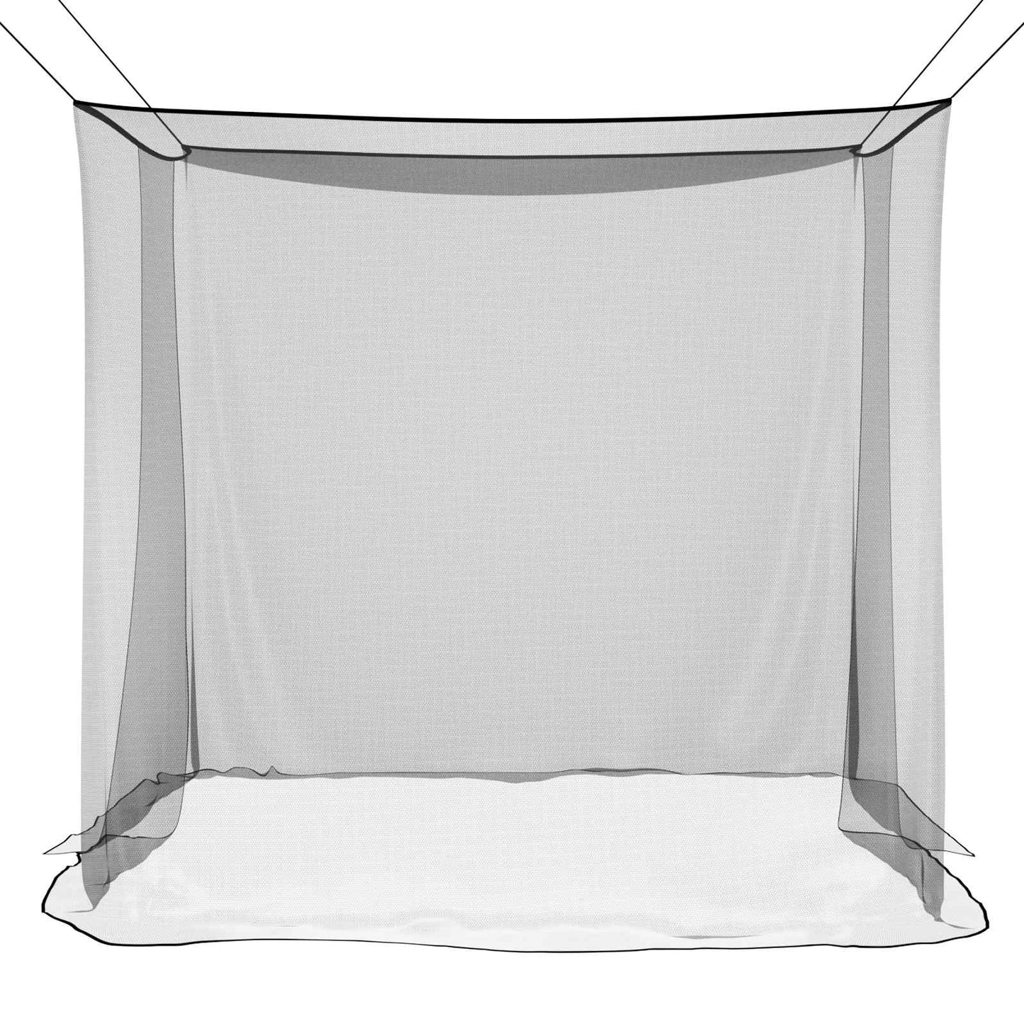 Myggnett for seng 156 mask Svart 220 x 150 x 180 cm Polyester