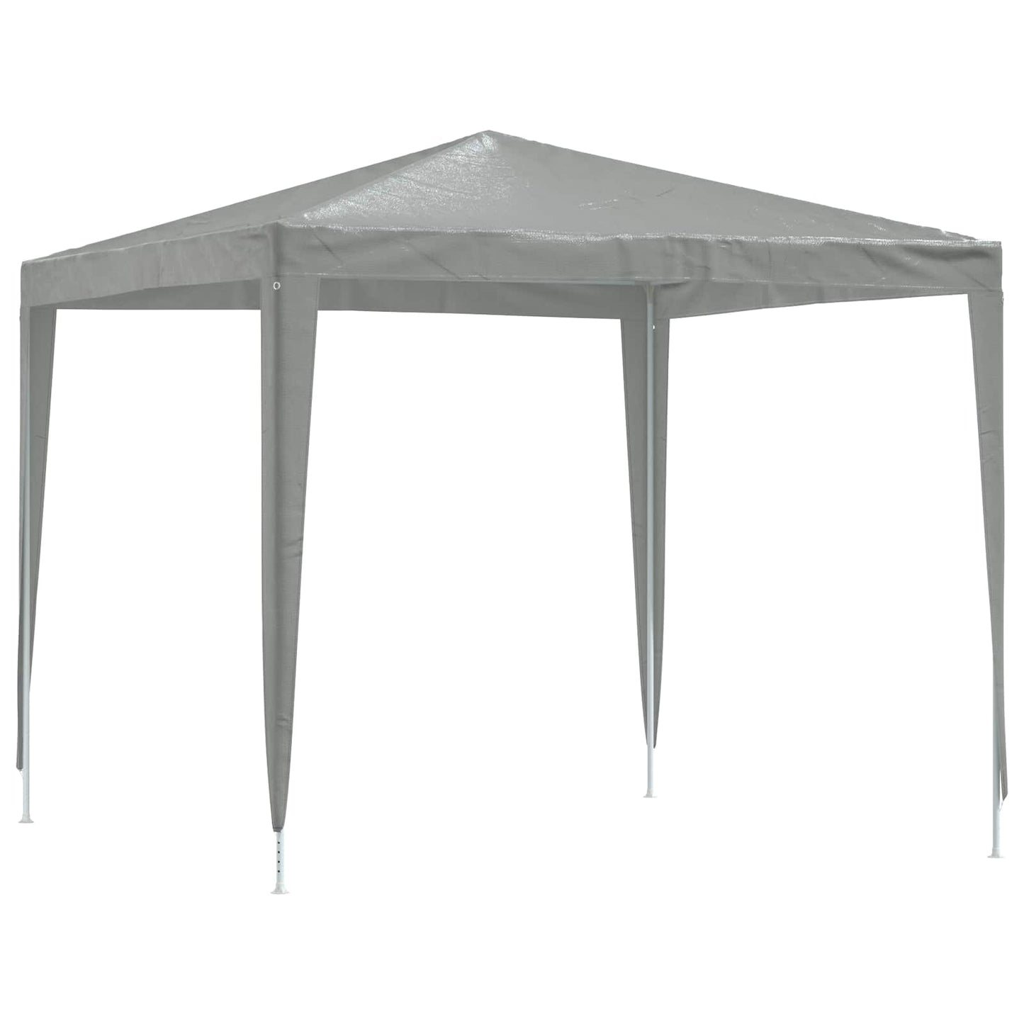 Partytelt 250 x 250 x 240 cm Lysegrå PE og stål