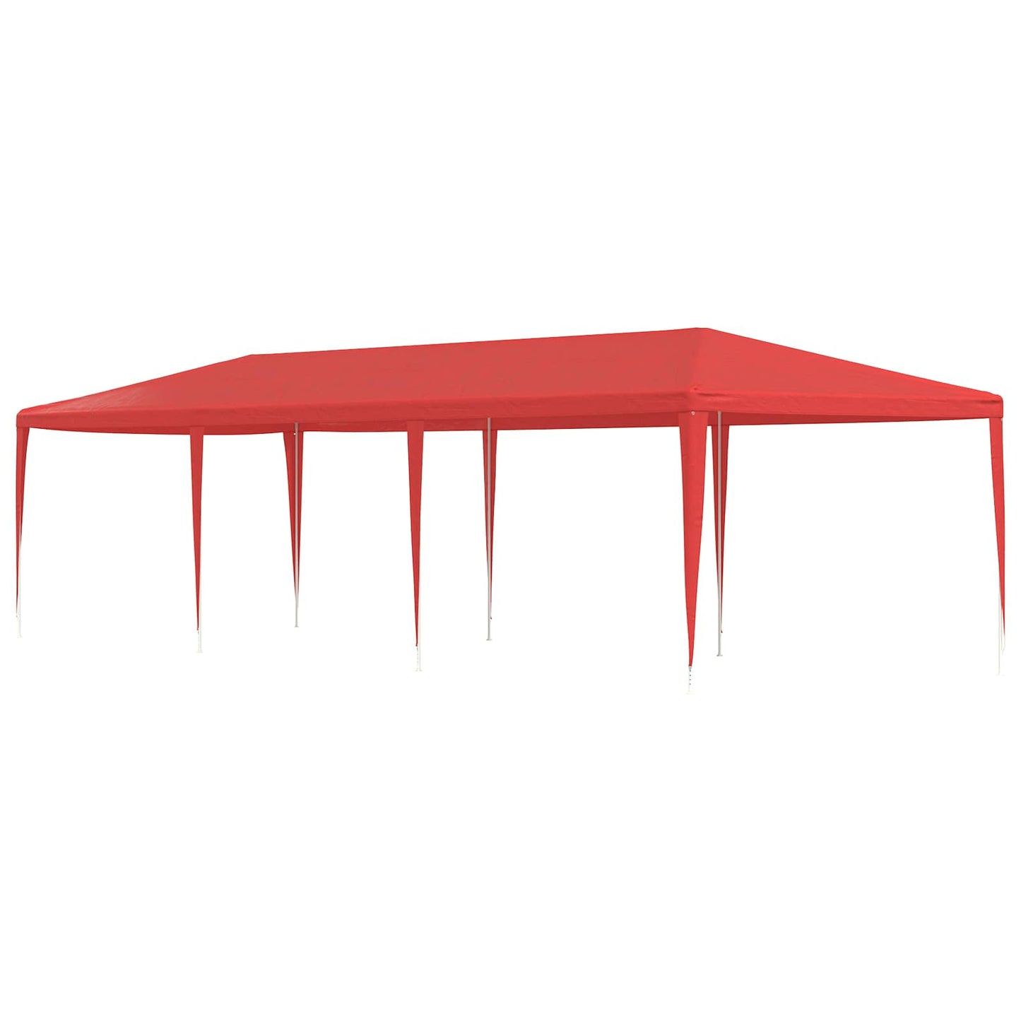 Partytelt Rød 900 x 300 x 255 cm PE og stål