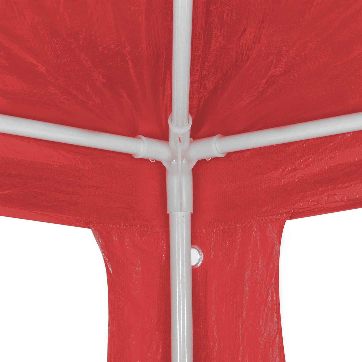 Partytelt Rød 1200 x 300 x 255 cm PE og stål