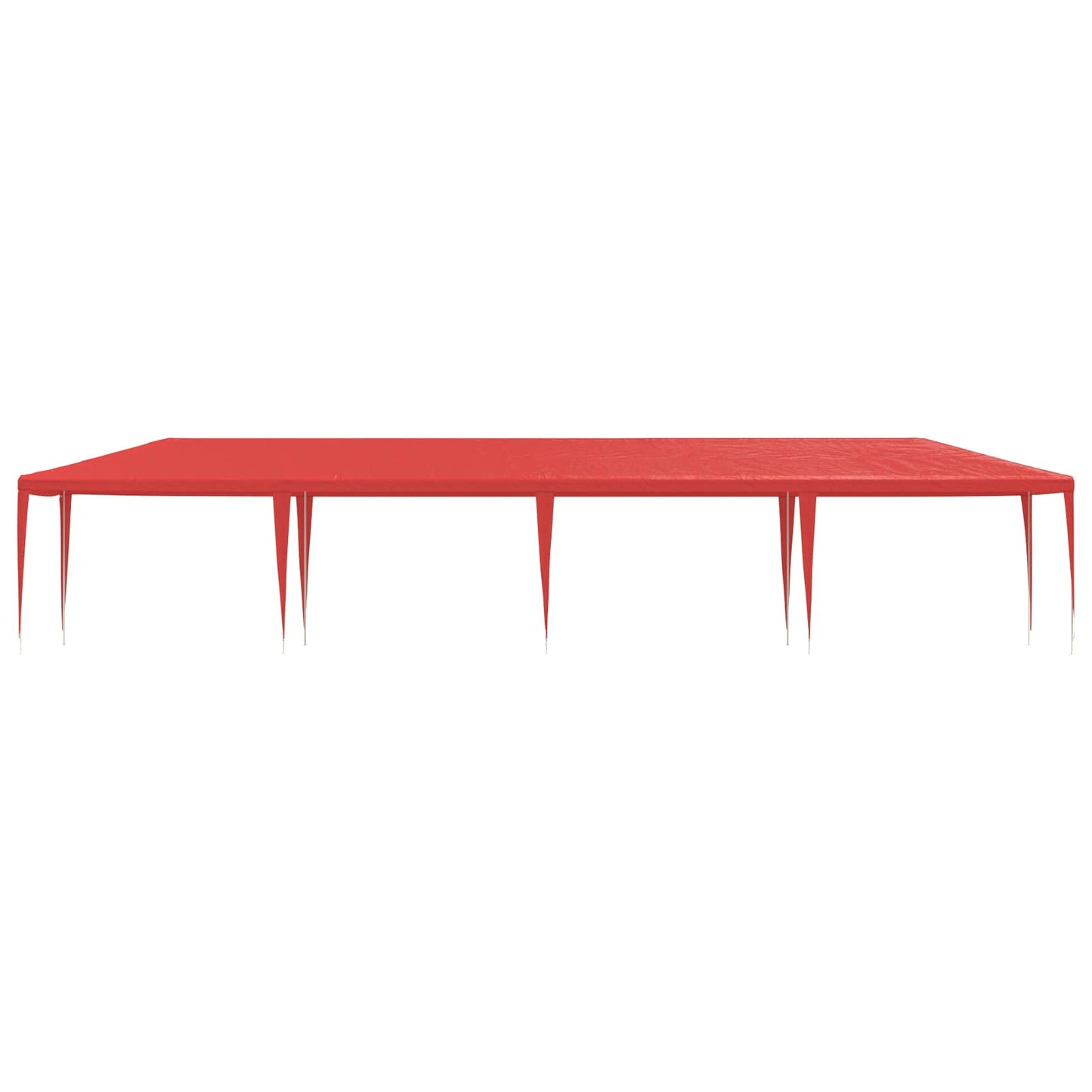 Partytelt Rød 1200 x 300 x 255 cm PE og stål