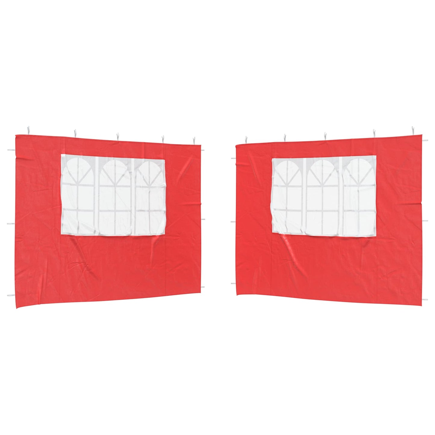 Party Telt Sidevegg 2 pcs 300 x 195 cm Rød PE og stål