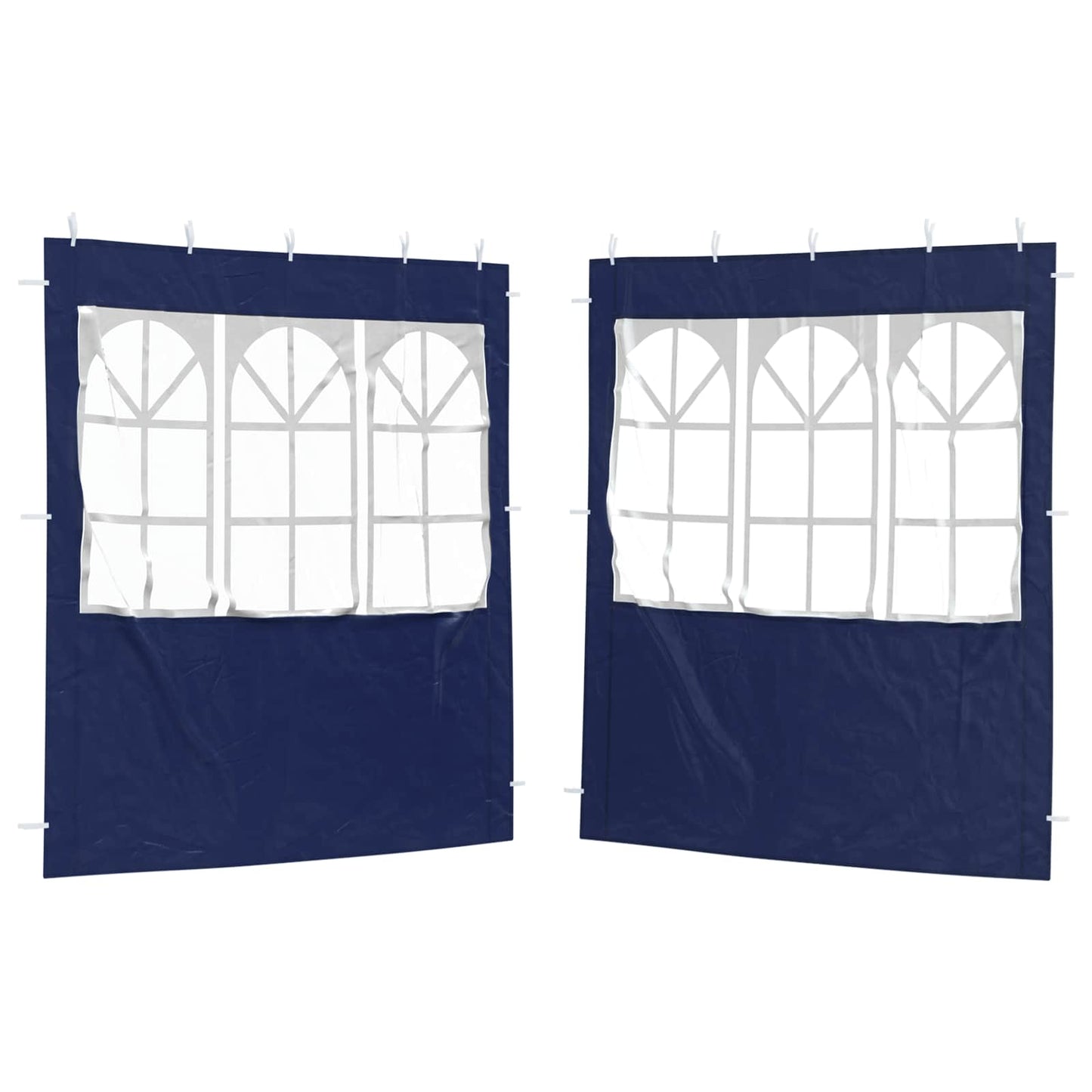 Party Telt Sidevegg 2 pcs 200 x 195 cm Blå PE og stål