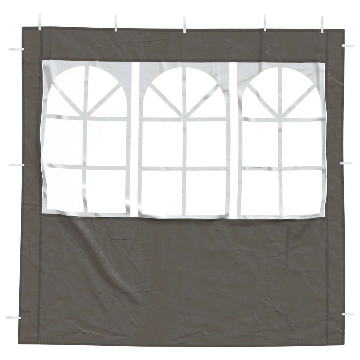 Party Telt Sidevegg 2 pcs 200 x 195 cm Antrasitt PE og stål