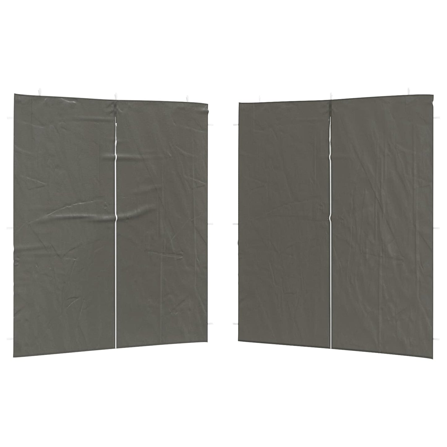 Party Telt Sidevegg 2 pcs Antrasitt 200 x 195 cm PE og stål