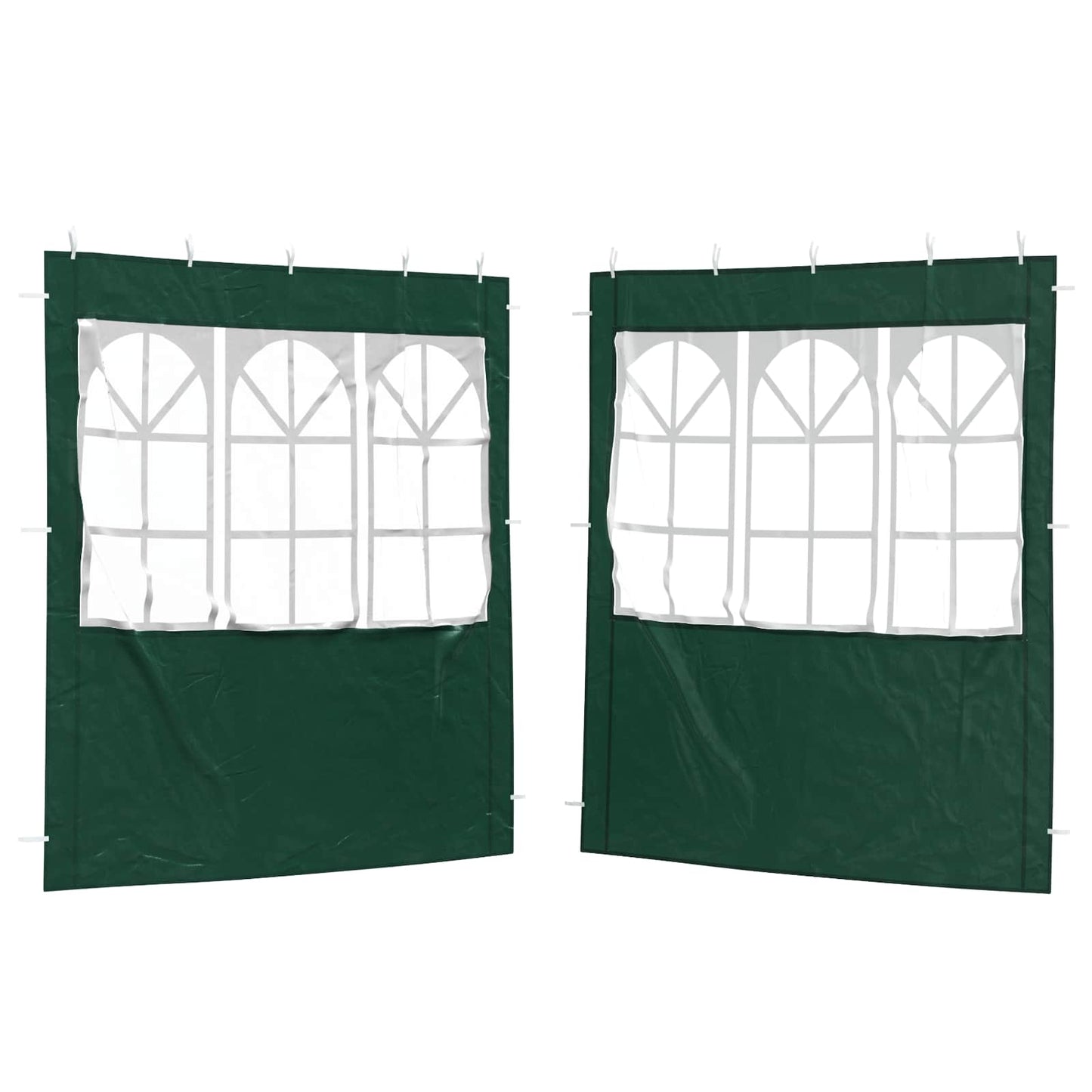 Party Telt Sidevegg 2 pcs 200 x 195 cm Grønn PE og stål