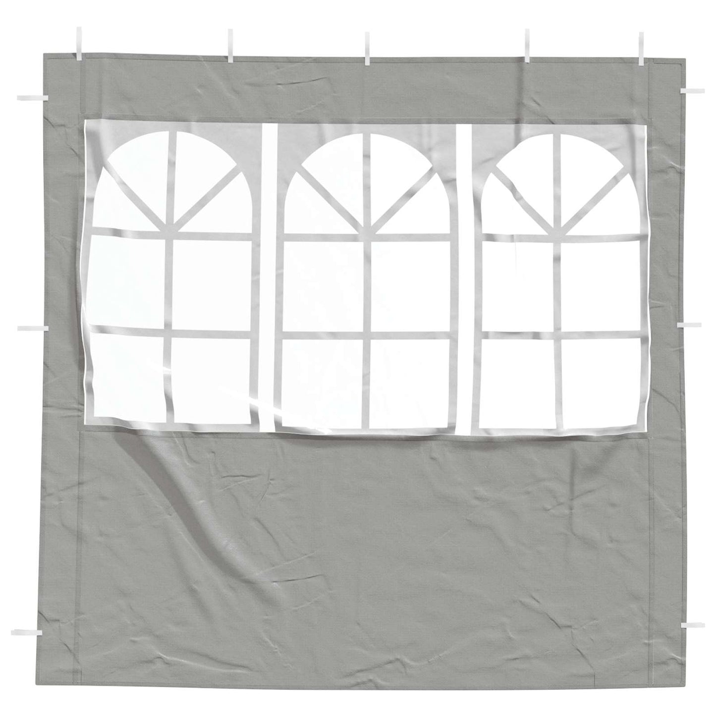 Party Telt Sidevegg 2 pcs 200 x 195 cm Lysegrå PE og stål