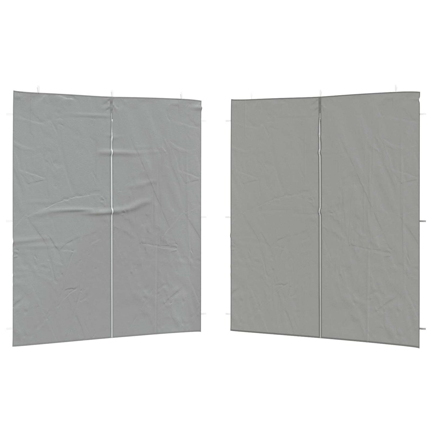 Party Telt Sidevegg 2 pcs Lysegrå 200 x 195 cm PE og stål