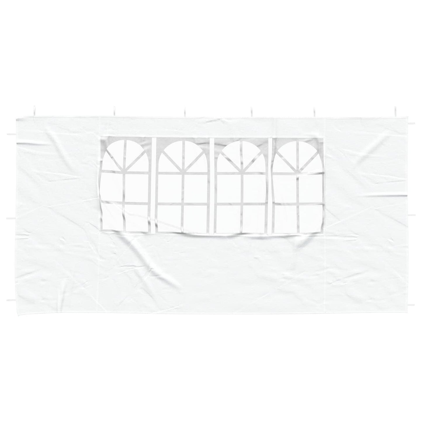 Party Telt Sidevegg 2 pcs 400 x 195 cm Hvit PE og stål