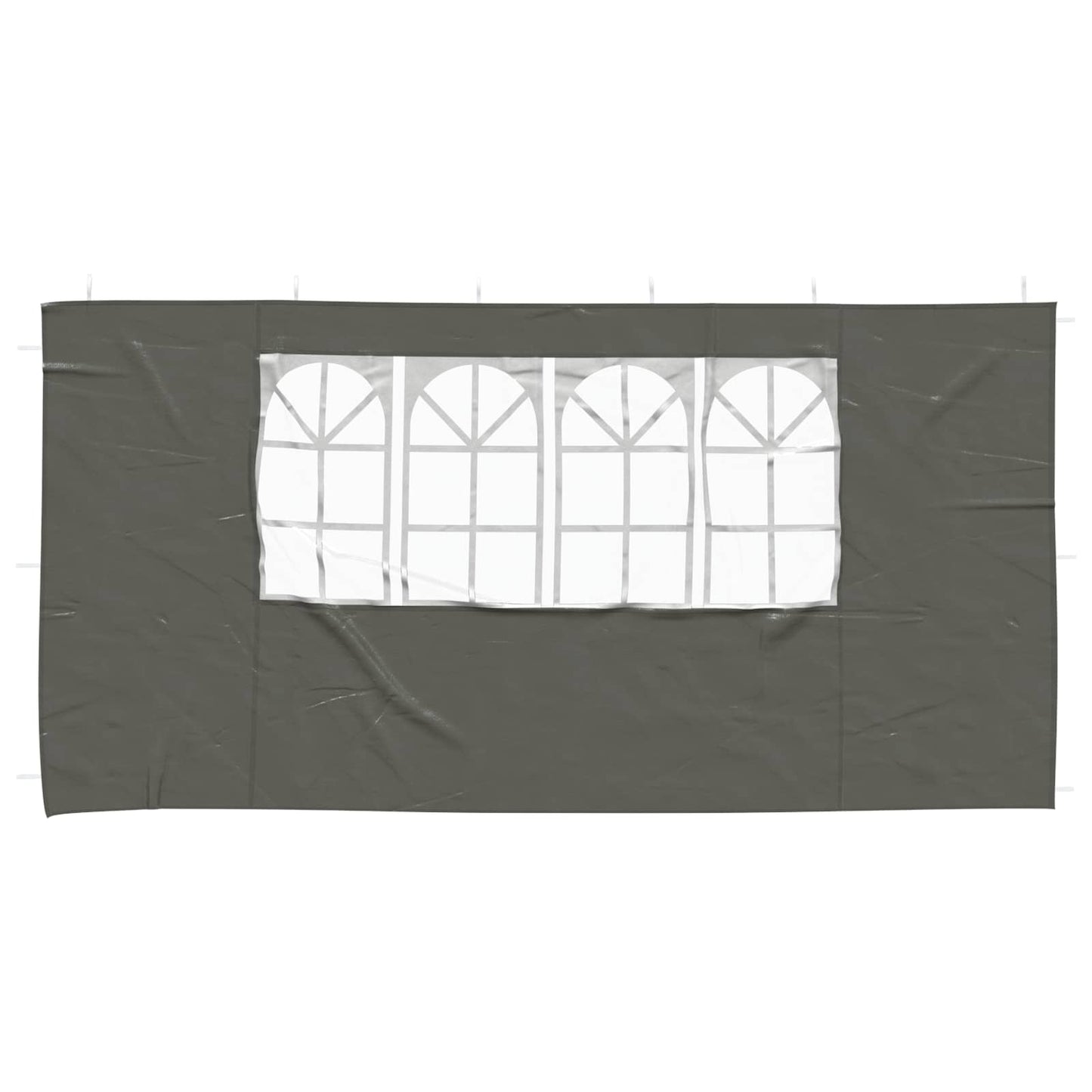 Party Telt Sidevegg 2 pcs 400 x 195 cm Antrasitt PE og stål