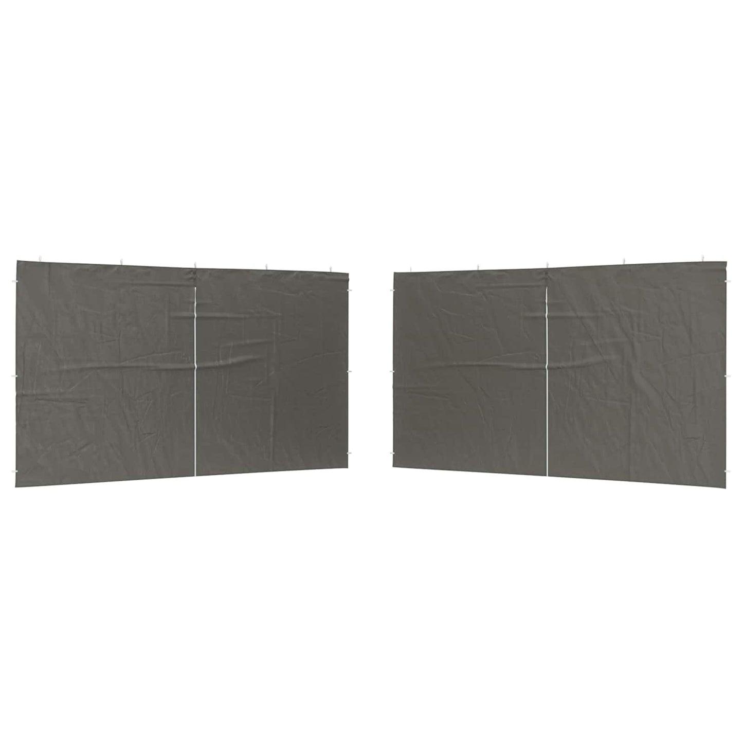 Party Telt Sidevegg 2 pcs Antrasitt 400 x 195 cm PE og stål
