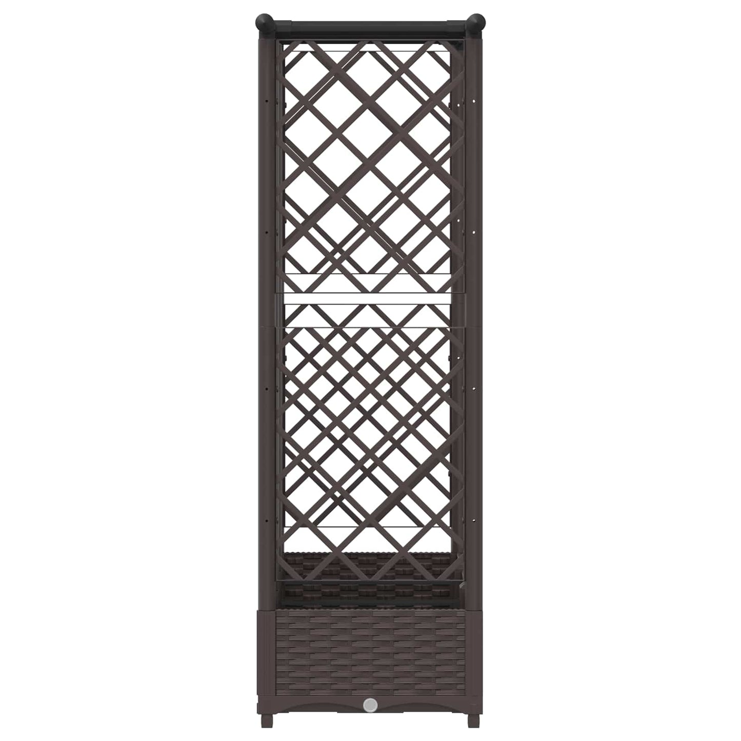 Hevet Bed med Trellis og Tak Brun 164 x 40 x 121 cm PP