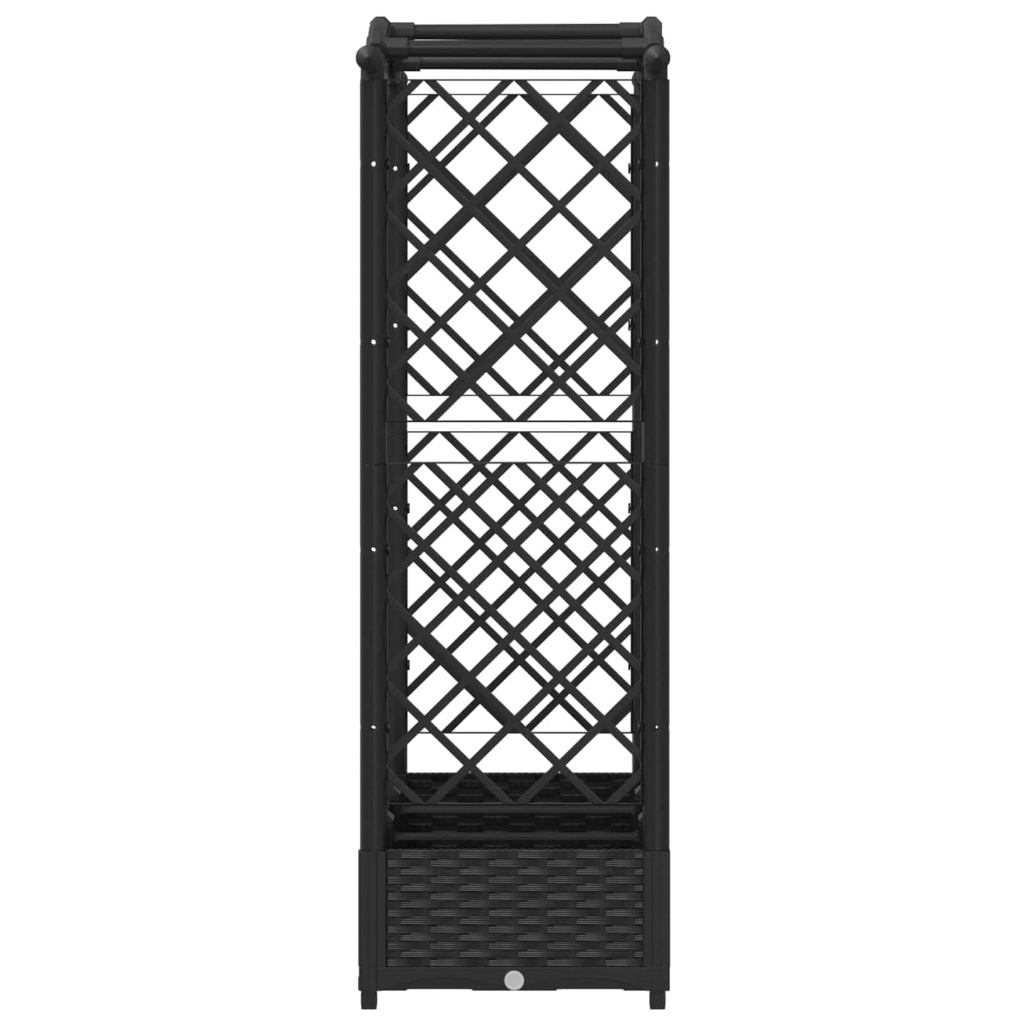 Hevet Bed med Trellis og Tak Svart 169 x 40 x 125 cm PP