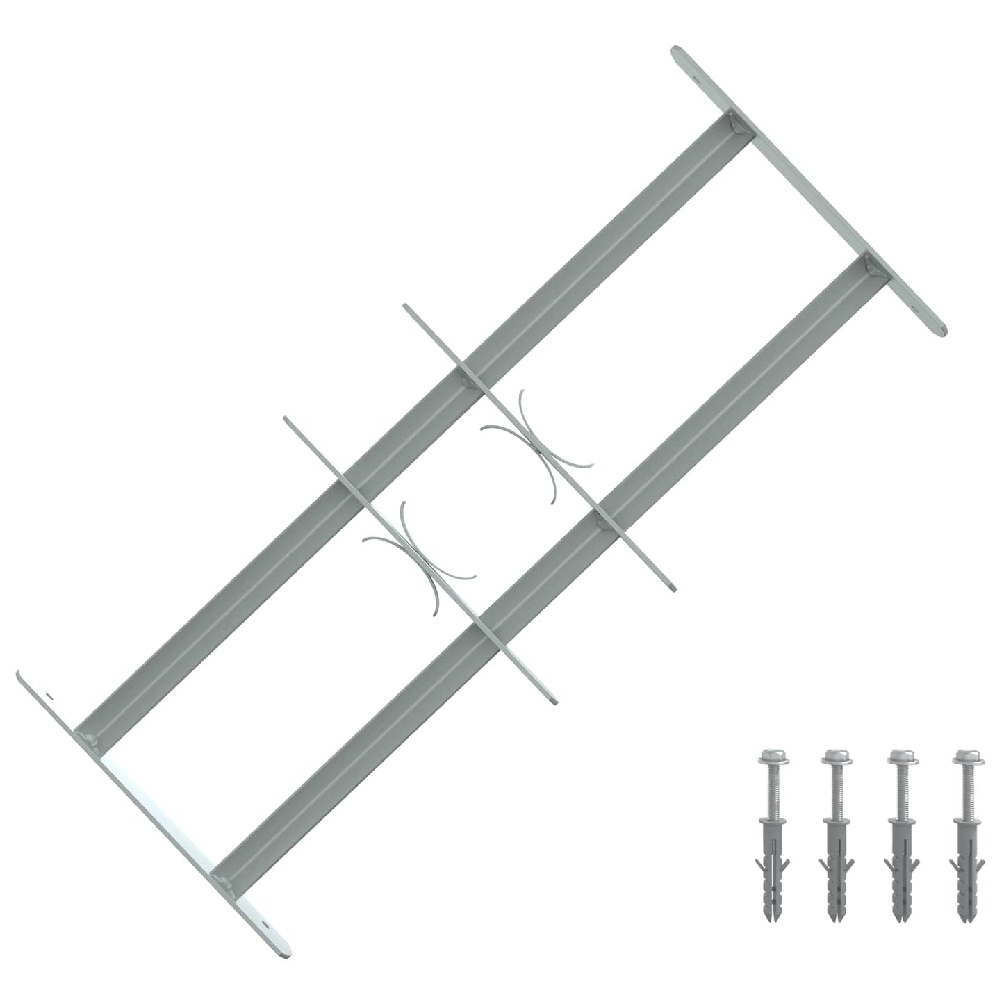 Sikkerhetsgitter for vinduer med 2 tverrbjelker 3 pcs