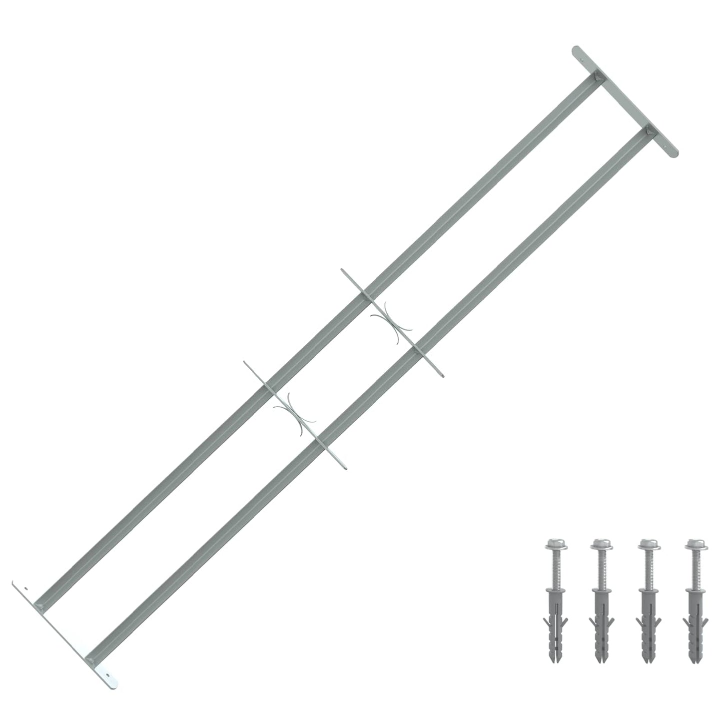 Sikkerhetsgitter for vinduer med 2 tverrbjelker 3 pcs