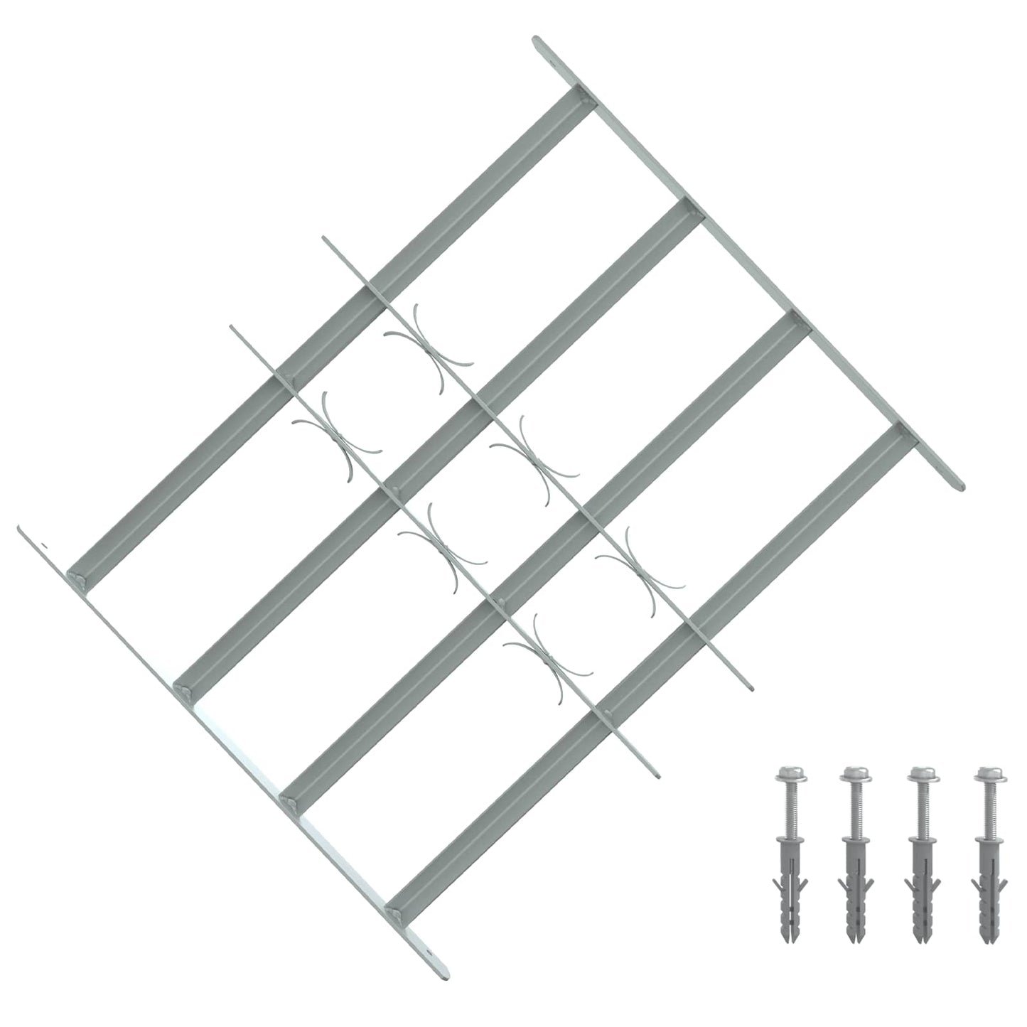 Sikkerhetsgitter for vinduer med 4 tverrbjelker 3 pcs