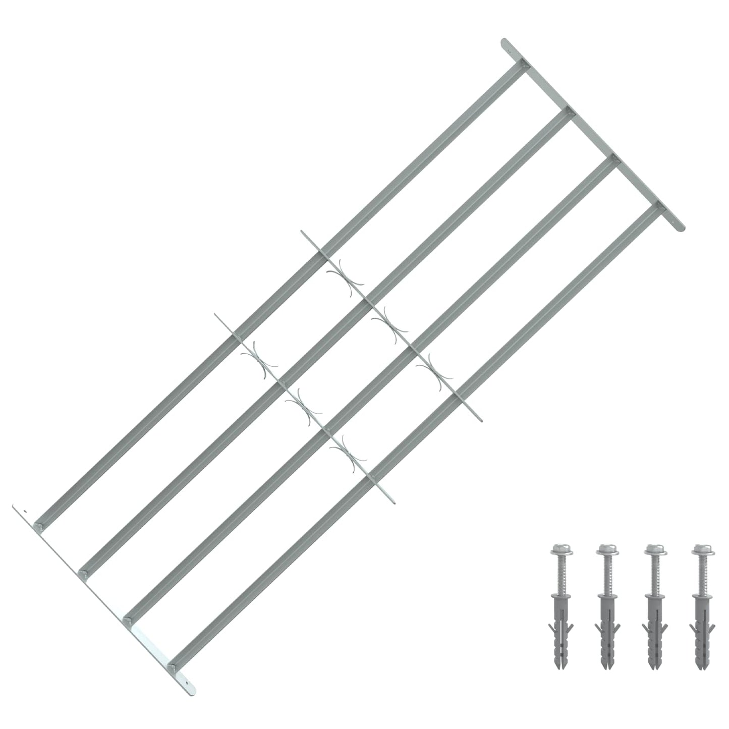 Sikkerhetsgitter for vinduer med 4 tverrbjelker 3 pcs