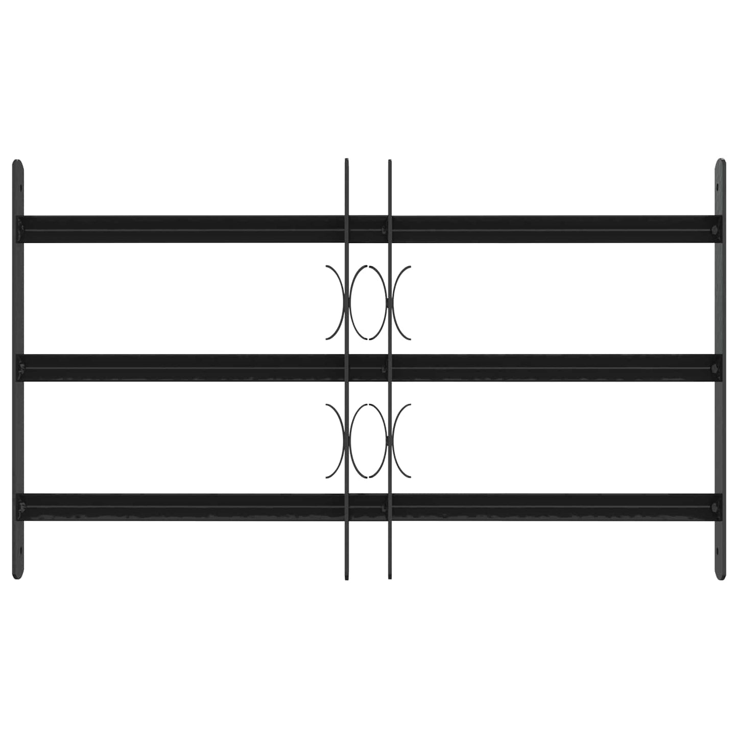 Sikkerhetsgitter for vinduer med 3 tverrbjelker 3 pcs 43-74 cm