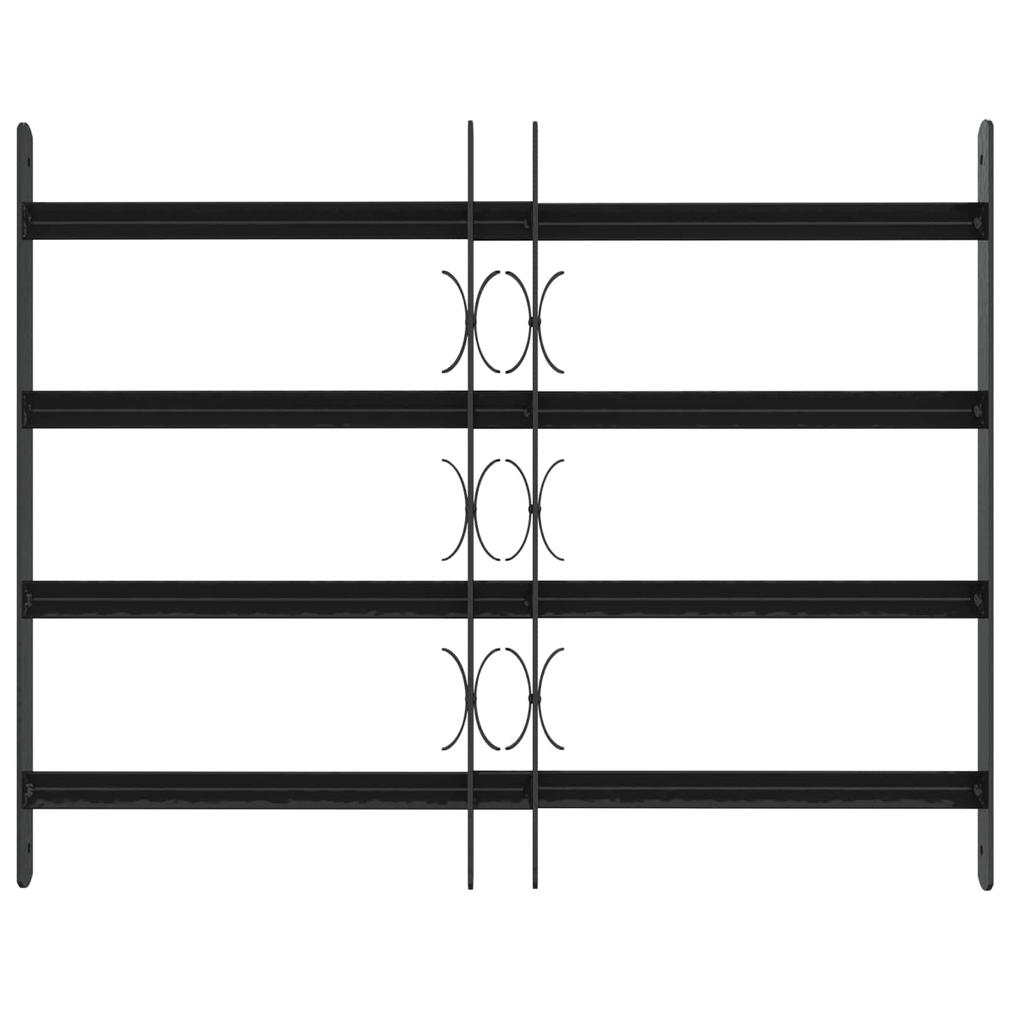 Sikkerhetsgitter for vinduer med 4 tverrbjelker 3 pcs 43-74 cm