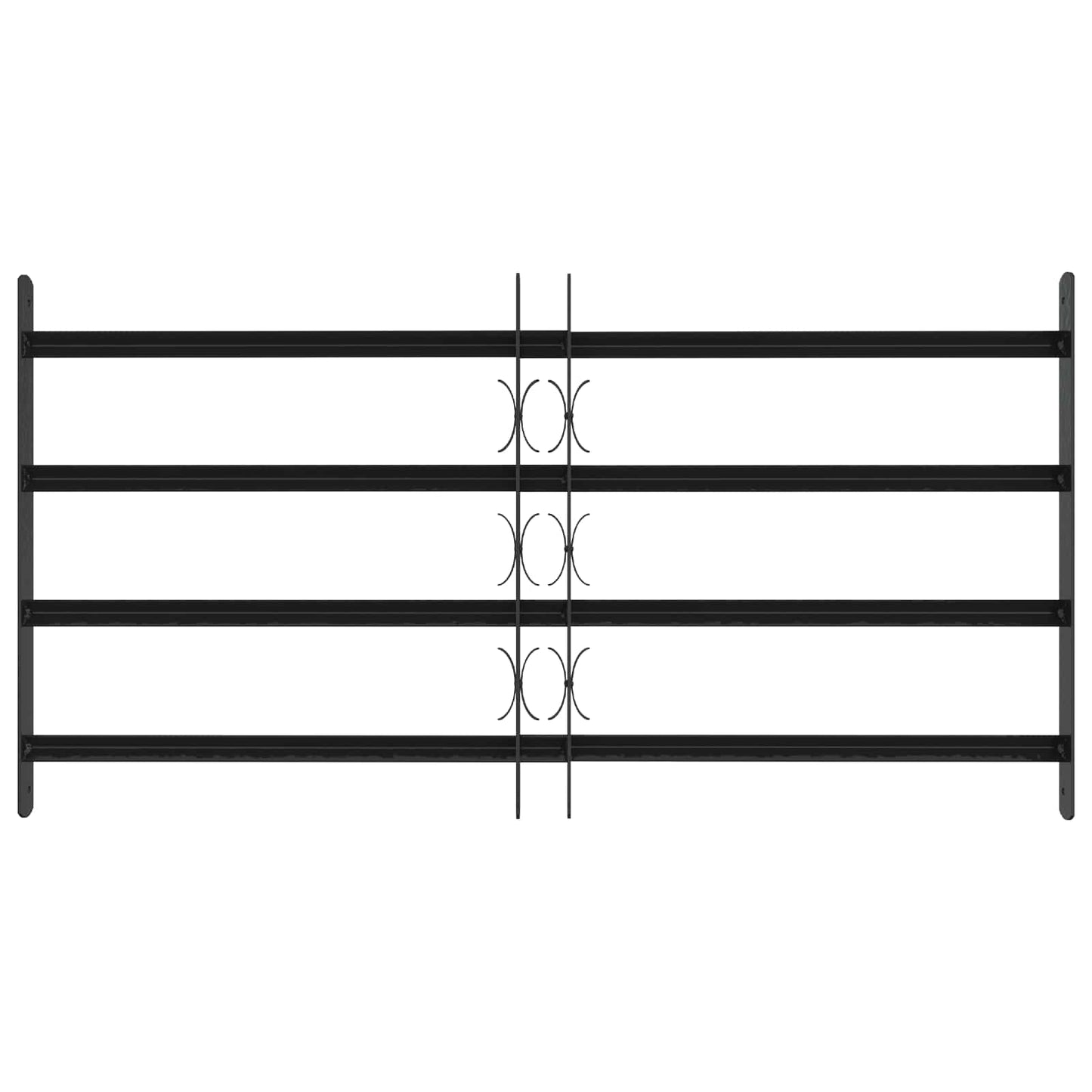 Sikkerhetsgitter for vinduer med 4 tverrbjelker 3 pcs 63-114 cm