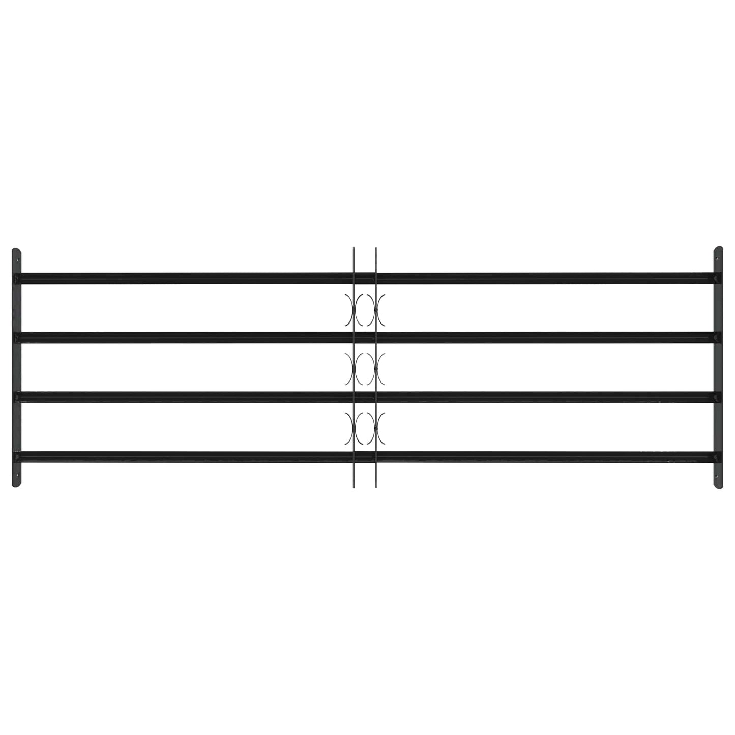 Sikkerhetsgitter for vinduer med 4 tverrbjelker 3 pcs 93-174 cm